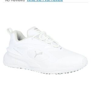 New white womens lace up spikeless golf shoes sz 9.5